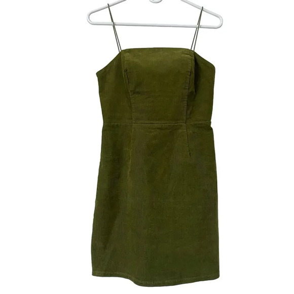 Urban Outfitters Dresses & Skirts - Urban Outfitters Colette Corduroy Mini Dress Womens Size 0 Moss Olive Green